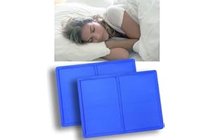 ShopHut 2-Pack Cooling Pillow Pads with Magic Gel Cushion can be Placed on Pillows, Mattress, Under The feet for Headache, Fever, Night Sweats and Cool Pillows for Sleeping, Large [40 x 30 cm]