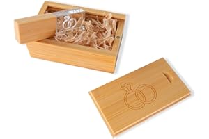 ZELEKTA PENDRIVE 64 GB - Memoria USB 3.0 Premium - Pen Drive 64gb Madera - USB 64gb Boda - Memoria Externa Cristal - Pen Drive Regalo - Pendrive Personalizado - USB Memoria Flash - Pendrive comunion