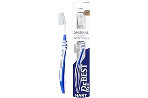 ‎DR.BEST Dr.BEST Original Zahnbürste, Hart (1 Stück), für die tägliche Reinigung mit bewährtem Dr.BEST Flachschnitt. Flexzone und abgerundete Borsten für eine gründliche und schonende Pflege.