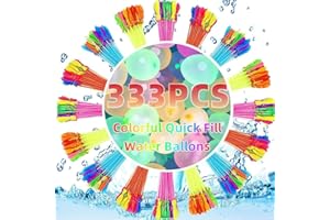 SUAFLNY 333Pcs Ballon D'eau, Bombe a Eau Ballon, Ballons D'eau Color, Bombe a Eau en Grappe, Remplissage Rapide Ballon à Eau, Auto Scellantes Bombe a Eau Ballon pour La Fete en Plein Air (A)