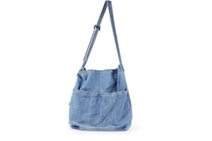 LHHMZ Bolsos hobo de mezclilla para mujer Bolso de hombro vaquero retro Bolsos casuales de mezclilla