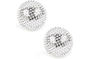 Layhou 2 magnetyczne kulki do akupresury, piłka do masażu, piłka do masażu, duża średnica 56 mm, urządzenie do masażu (srebrne (56 mm)