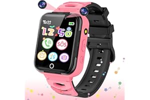 Smooce Reloj Inteligente Niños,Smartwatch Niños Música con 24 Juegos,Reloj telefono niños con 14 Temas Llamadas Estilo,Dual Cámara,Grabadora,Linterna,Video,Despertador,Reloj para Niños Niñas
