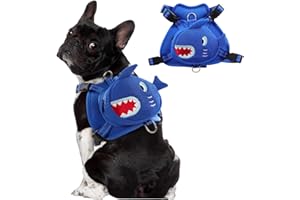 OUOBOB Sac à dos harnais pour chien mignon pour chiens de petite et moyenne taille, sac de selle pour chien, gilet pour animal domestique, sac en maille avec anneau en D pour chiot, voyage, randonnée,