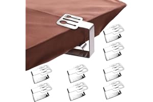 Lithyc 8 Pièces Tablecloth Clips - Pince Nappe Inoxydable - Pince Table Nappe pour Cuisine, Pique Nique, Camping, Fête, Restaurant et Occasions de Mariage (Vaisselle)