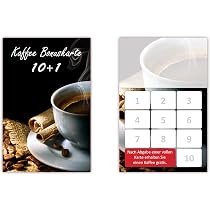 100 Stück Eis Bonuskarten (BOK-411) mit 10 Stempelfeldern. Treuekarten
