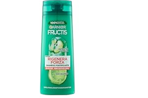 Garnier Fructis wzmacniający szampon do włosów kruchych, przeciw łamaniu, efekt wzmacniający, z ekstraktem z jabłek i niacynamidu, regeneruje siłę, 250 ml