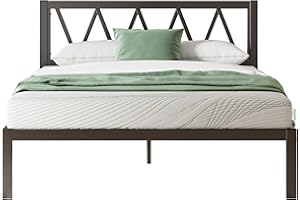 Novilla Rete Letto Matrimoniale 150x190 con Testiera e Pediera, Struttura Letto a Doghe in Legno, Spazio di Archiviazione Sotto al Letto, Perfetto per Tutti Tipi di Letti e Materassi, Nero