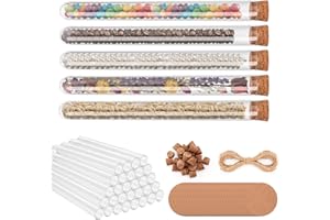 BEHIRUCH 30 Stück Reagenzglas mit Korken, 16x150mm Reagenzgläser aus Kunststoff, Reagenzglas Vase mit 30 Stück Geschenkanhänger Kraftpapier und 20m Jutesei, für Hochzeiten, Labortisch, DIY Hauptdekoration