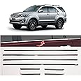 SNTP Extra Preshan Quality Lower Window Garnish Chrome for Toyota Fortuner 2004-2016 Models - Chrome Color (Pack of 6)