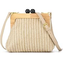 Sac à Bandoulière En Paille Tressé Main - Sac De Plage été - 43x31x15 Cm - Marron