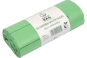 ALL-GREEN 20 bags Compostable Garden Waste Sacks - Compost Bag Liners - EN 13432 - Bin Bags with Composting Guide