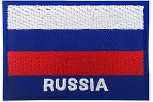 ELLU Toppa termoadesiva ricamata con bandiera della Russia