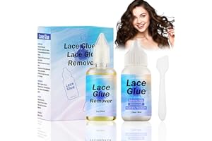 GUBUYI Colle Perruque Lace Wig,Lace Wig Glue,avec Dissolvant de Colle de Perruque, Adhésif Professionnel Tenue Forte Invisible, pour Convient pour Attacher ou Enlever les Perruques en Dentelle (38ML+30ML)