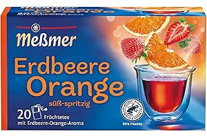 ‎MEßMER Meßmer Erdbeere-Orange | 20 Teebeutel | Glutenfrei | Laktosefrei | Vegan