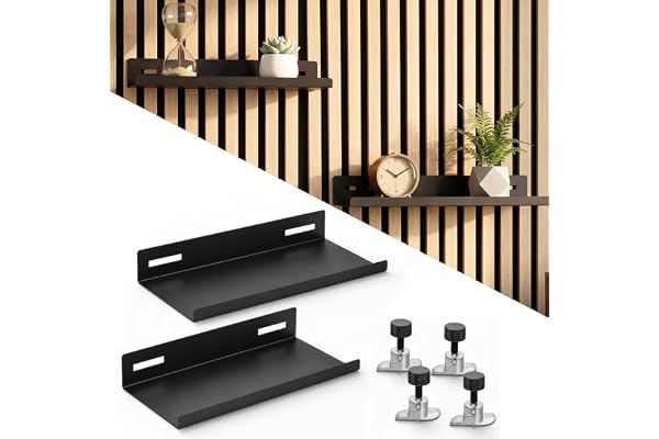 Kkluno 25 x 10 cm hylla för akustiska paneler utan borrning