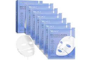 NIFEISHI Masque Collagène, Masque Collagene Visage Korean, Hydrogel Hydratant pour La Nuit, Réduction des Pores, Amélioration de l'élasticité, 34g x 6ea