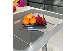FIRULAB cortar acrílicas para cocina | Tablas cortar transparente acrílico con labio | Tabla cortar acrílica antideslizante para cocina restaurante | 45x40cm