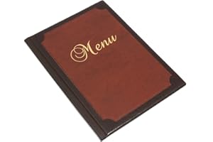 DWA DIN A4 Menükarte Speisekarte 6 Folien innen 12 sichtbare Seiten 2 farbig braun
