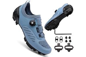 MEIJU Mateju Zapatilla de Ciclismo Hombre Mujer, Zapatos Bicicleta de Montaña Carretera Exterior MTB Compatibles con SPD Lock System, Unisex Adulto Ciclismo Bicicleta Estatica Interior