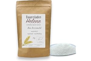 ‎BAUERNLADENHELENE NACHHALTIG-REGIONAL-SAISONAL Reismehl - Reis Mehl fein, Feinst gemahlenes Mehl für zarte Backwaren und mehr