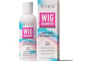 Gowwim 2-i-1 schampo och balsam för paryckor, avsnörning och kontroll av lockar för syntetiska och äkta hårparyckor, djupstädning, fuktgivande och utjämning, 100 ml