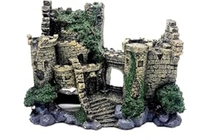 Gotetiso Decorazioni Acquario Resina Castello Decorazioni Fish Tank Decorations Aquarium Decoration Ornamento per Acquario Fish Tank Nascondi Castello Ornamento Acquario Realistico Accessori