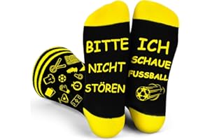 Trustnice Geschenke für Männer Fussball Fanartikel Lustige Socken mit Spruch Bitte Nicht Stören Ich Schaue Fußball - Fussball Geschenke Jungen Kinder Damen Herren Geburtstagsgeschenk Fussball Socken