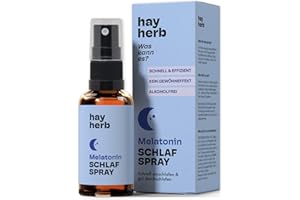 ‎HAY HERB BY VITRASAN Melatonin Spray von Hay Herb | Schnell & Effizient durch Nano-Technologie | 30ml für über 7 Monate - ohne Gewöhneffekt und natürlich alkoholfrei | Schnell einschlafen, gut durchschlafen