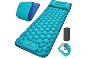 Clefivie Isomatte Selbstaufblasend, Selbstaufblasbare Isomatte Camping mit Fußpresse Pumpe, Luftmatratze Camping Matratze, Au