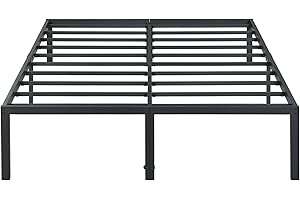 Olee sleep 45 cm stabilne łóżko stalowe/stalowy stelaż pod materac/podstawa materaca/metalowa rama łóżka/łóżko / 90 x 200 cm/Twin/czarny/metal