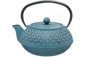 SG SECRET DE GOURMET Théière en fonte avec son filtre amovible - Capacité 1 L - Coloris BLEU