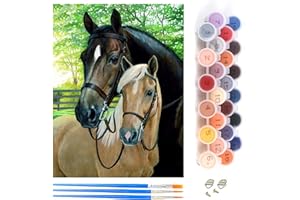 YAOYIN Malowanie według liczb, dla dorosłych, ręcznie malowany, zestaw do malowania olejnego z pędzlem i farbami akrylowymi, dla początkujących, dzieci, malowanie według liczb, dekoracja domu,