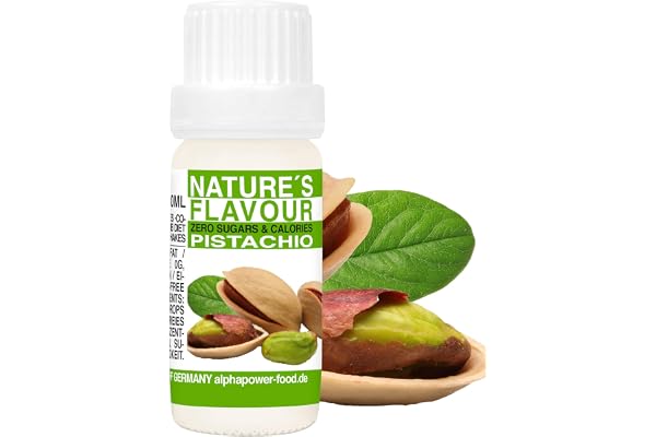Flavour Drops pistage, smakdroppar I 100 % naturlig arom, smakdroppar utan kalorier och socker I Bakarom för alla livsmedel och vatten med smak
