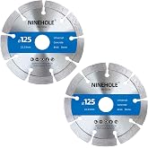 2pcs Diamond Cutting Disc 125 x 22.2 mm, Diamond Cutting Disc for Cutting Stone, Concrete, Brick and Other Hard Materials
