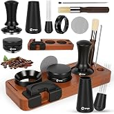 Y-Step Espresso Accessories Set of 8, 51mm Coffee Tamper with Tamper Station, Coffee Leveler, WDT Tool, Dosing Ring, Cleaning