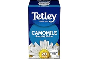 Tetley Pure Camomile Tea â€“ 20 Teabags, Naturally Caffeine-Free, Soothing Herbal Teabag for Relaxation and Stress Relief