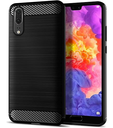 Coque Huawei Y6 Pro 2019 + Film Verre Trempé – Gel Carbone Noir