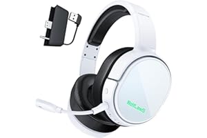 WolfLawS Wireless Gaming Headset for Xbox Series X|S, Xbox One, PS5, PS4, Nintendo Switch, PC, Mac,Bluetooth Over Ear Gaming Headphones with Detachable Noise Canceling Microphone Headphones
