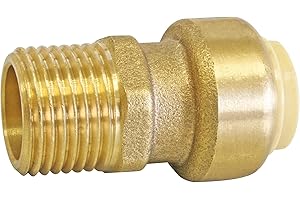 SOMATHERM FOR YOU, Raccord laiton à clipser pour tubes cuivre, PER ou multicouche Ø14 mm, mâle 15/21, montage rapide et étanche, idéal pour plomberie et chauffage, pression max 4 bars