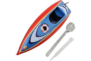 Freak Scene Giocattolo di Latta - Barca Crociera - Barca con azionamento a Candela - Barca Pop Pop