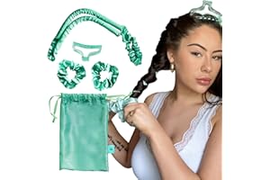 Give Me Cosmetics Heatless Curlers, Satin Hair Curler, No Heat Curls, Includes Scrunchies, Headband for Short & Long Hair, Claw Clip, Padded Blow Out Rod, Gifts for Teenagers Women
