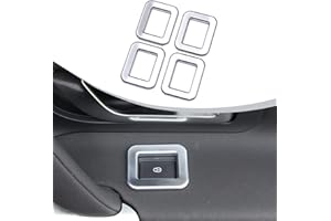 DIYUCAR 4 x For Discovery Sport 2015-2018 Car ABS Matte Silver Children Lock Frame Trim Accessories