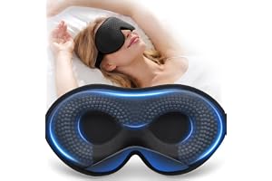INNELO Uppgraderad viktad sovmask för kvinnor och män, bekväm andningsbar 3D-ögonmask för tryckavlastning, 100 % ljusblockera