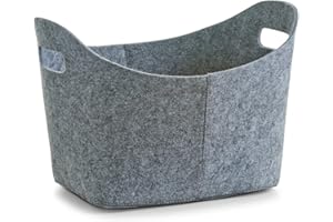 ‎ZELLER PRESENT SCHÖNER LEBEN. PRAKTISCH WOHNEN. Zeller 14311 Korb, oval, Filz, grau