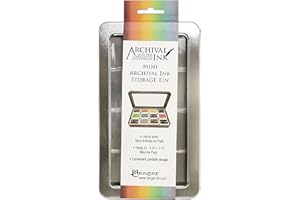 Ranger Archival Mini Ink Storage Tin, Metal, Grey