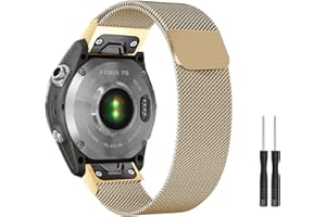 ZoRoll Pasek QuickFit 20 mm, kompatybilny z Garmin Fenix 8 43 mm / Fenix 7S, metalowy pasek do zegarka, siateczka, stal nierdzewna, pasek zastępczy, kompatybilny z Garmin Fenix 6S / Fenix 6S pro -