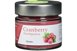 PHYTOCHEM CRANBERRY PULVER | reines Cranberry Fruchtpulver im hochwertigen Glas | 70 Gramm | Premium Qualität aus Deutschland