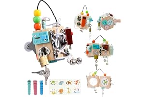 FORROBY Busy Board Baby Busy Activity Cube, 15 w 1, Fidget Cube, przenośna zabawka antystresowa, zabawka edukacyjna dla małych dzieci od 3 lat