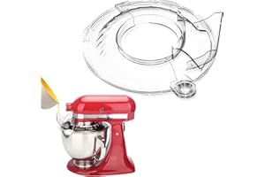 ‎CBJEHIFEY Professional Splash Guard for Kitchen Aid 4.5-5 QT, Pouring Shield, Compatible with Kitchen Aid 4.3 and 4.7/4.8 Litre Stainless Steel, Splash Guard Kitchen Aid Bowl Accessories, Dishwasher Safe, Food